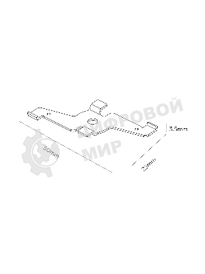 Крепление GL1995 BK черный 50*20*5