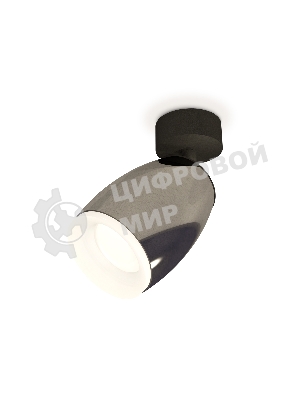 Комплект поворотного светильника Ambrella light XM1123006 DCH/SBK/FR черный хром/черный песок/белый матовый MR16 GU5.3 (A2210, C1123, N7165)