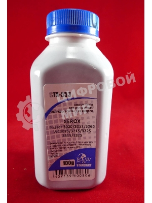 Тонер Xerox Phaser 3020/3052/3260, WC3025/3215/3225/3315/3325 (фл. 100г) B&W Standart фас. Россия