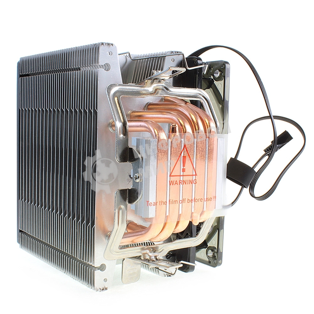 Кулер для процессора Crown CM-5 прозрачный/черный, 120 мм, 1500 об/мин, 30.8 дБ, 4 pin, 187 Вт, 148 мм