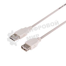Кабель USB Rexant (шт. USB A - гн. USB A) 5 м, серый