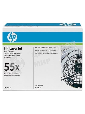Картридж лазерный HP CE255X черный для LaserJet P3015/P3015d/P3015dn/P3015x 12500 стр.