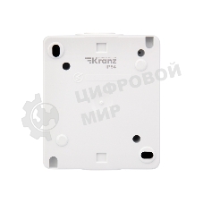 Розетка одноместная Kranz INDUSTRIAL IP54 с заземлением, о/у, белая