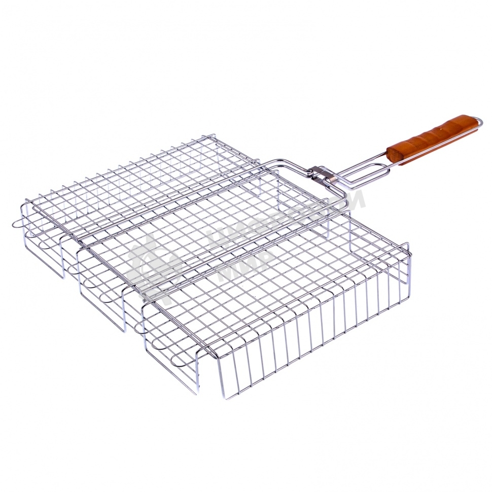 Решетка гриль Camping Palisad 315х410х70 мм объемная хромир.