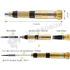 Отвертка со сменными насадками Best BST-8927A