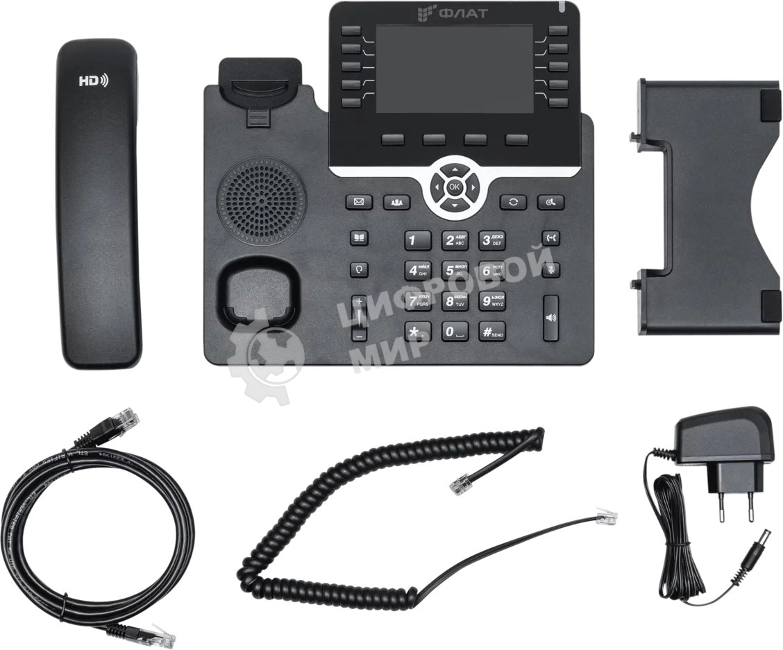 Телефон IP Флат Flat-Phone-B10/RU черный