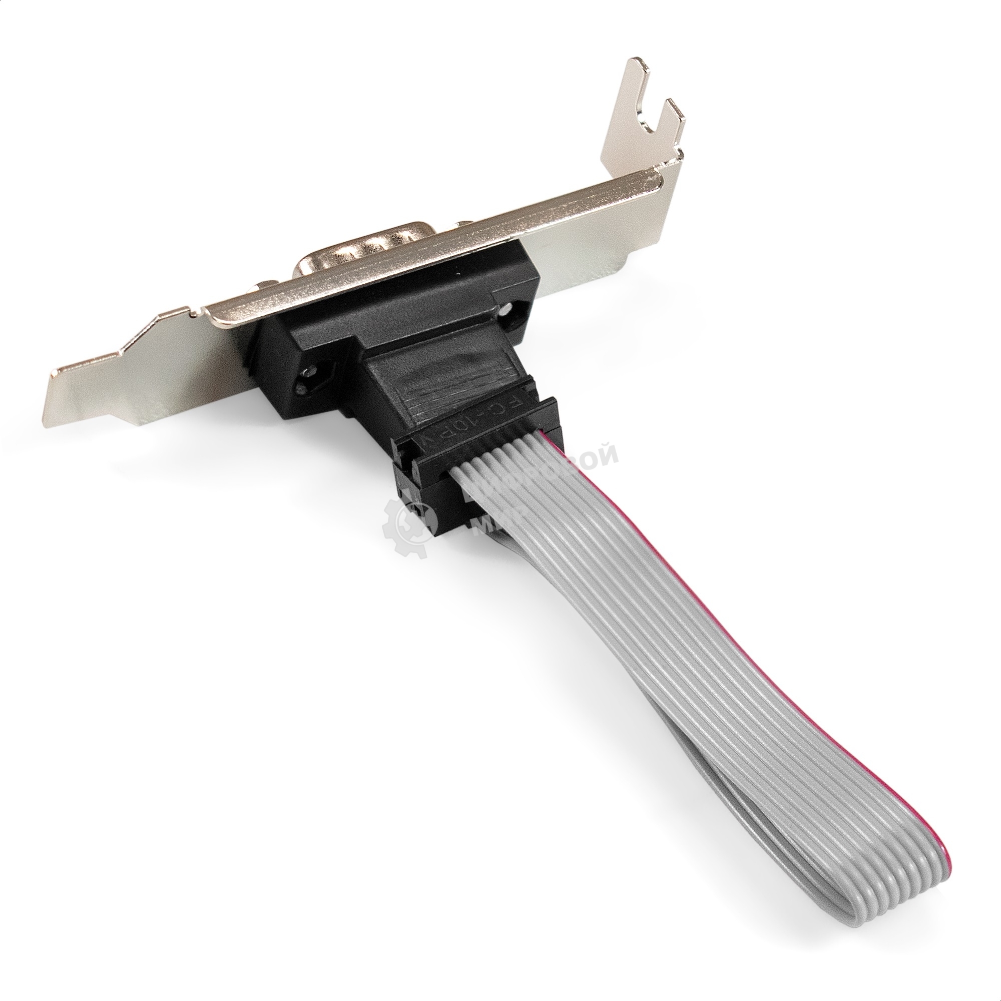 Планка портов в корпус 1xCOM ExeGate BrctDB91-LP (Com 10-pin (F) --> RS232 DB9 Male, кабель 20 см, Low Profile)