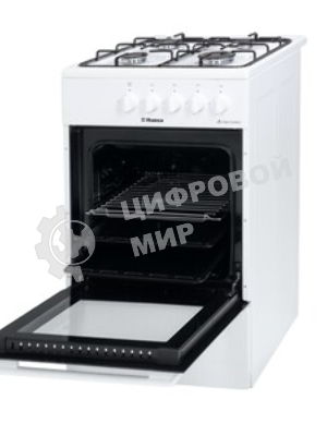 Плита газовая Hansa FCGW510029A белый, конфорок 4 газовых, духовка 53 л, 50 см x 85 см x 57 см
