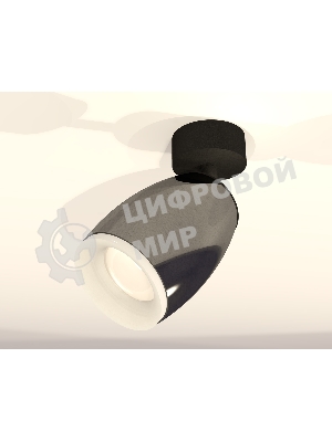 Комплект поворотного светильника Ambrella light XM1123006 DCH/SBK/FR черный хром/черный песок/белый матовый MR16 GU5.3 (A2210, C1123, N7165)