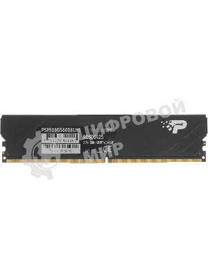 Оперативная память Patriot Signature Premium, DDR5, 16Gb (1x16 GB), 5600 MHz, CL46, DIMM, радиатор, черный