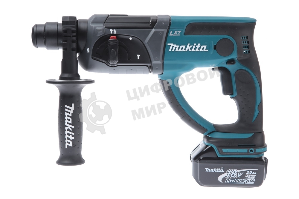 Перфоратор Makita DHR202RFE Перфоратор ак,SDS+, 18В,2х 3 Ач Li-ion,3реж,1.9Дж,0-4000у\м,3.5кг,чем,подсветка,совмест с 4 Ач Li-ion