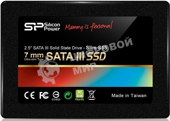 Накопитель SSD SiliconPower Slim S55, 240Gb, SATA, 2.5