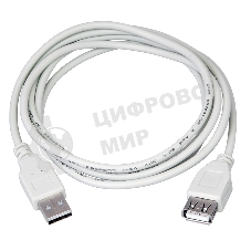 Кабель USB Rexant (шт. USB A - гн. USB A) 5 м, серый