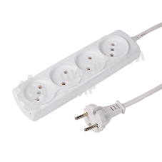 Удлинитель PROconnect OPTIMA 4 гнезда, 7 м, 2х0.75 мм², б/з, белый