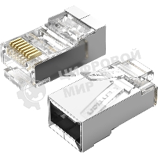 Коннектор Vention RJ45 (8p8c), FTP, cat. 6, под витую пару, экранированный (50 шт.)