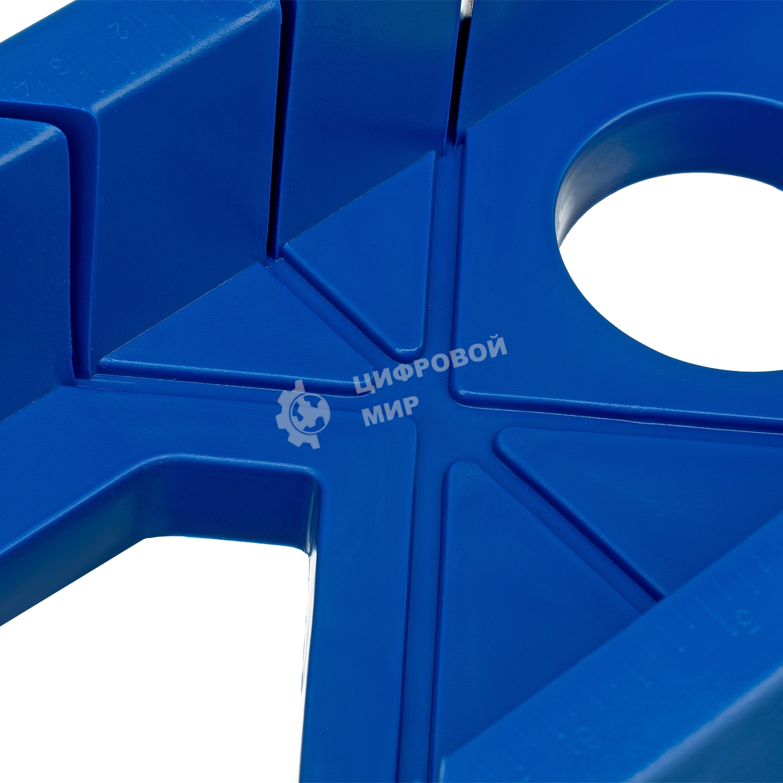 Стусло пластиковое Сибртех синее, 4 угла для запила+пила 450 мм