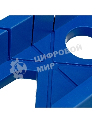 Стусло пластиковое Сибртех синее, 4 угла для запила+пила 450 мм