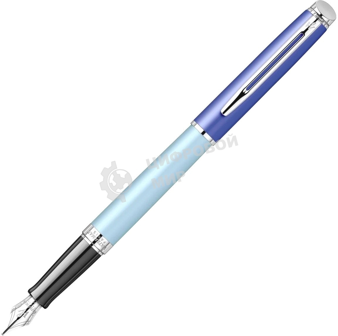 Ручка перьевая Waterman Hemisphere Colour Blocking (2179924) Blue CT, сталь нержавеющая, F, подарочная коробка