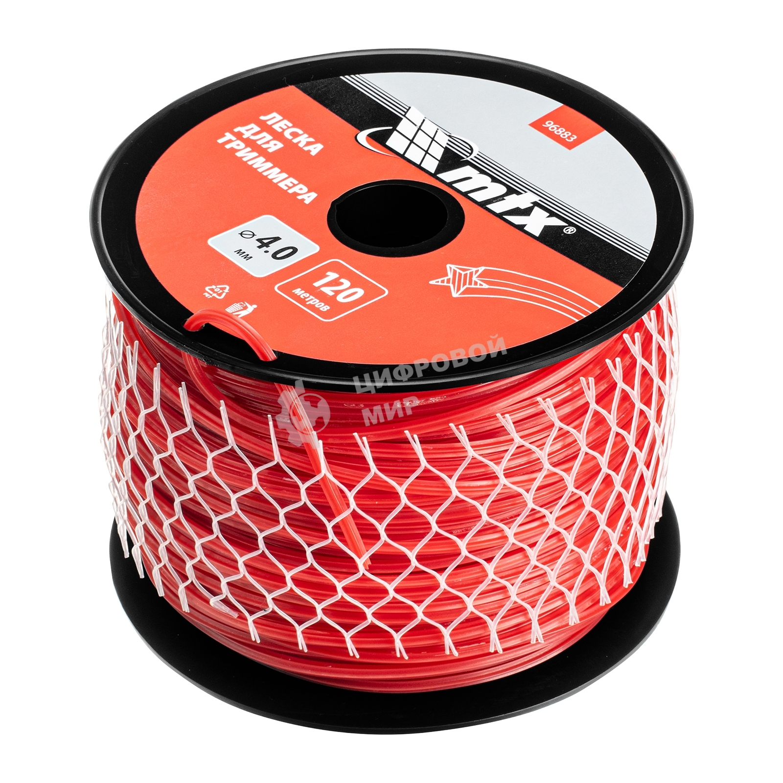 Леска для триммера MTX звезда 4,0 мм х 120 м, на катушке