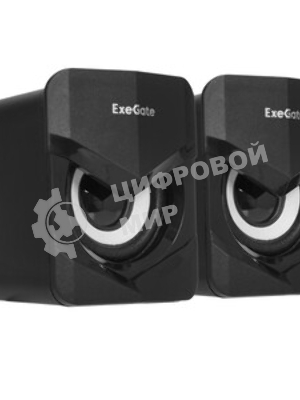 Акустическая система 2.0 ExeGate EX289680RUS Accord 210 (питание USB, 2х3Вт (6Вт RMS), 60-20000Гц, черный, RGb подсветка)