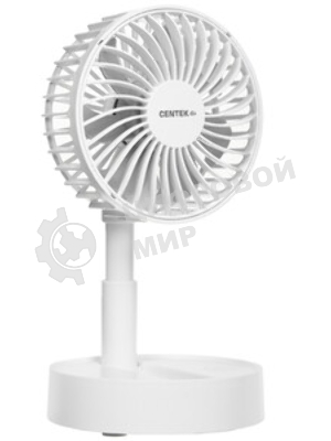 Вентилятор Centek CT-5044 белый, настольный, 4 Вт, 3 скорости, 10 см