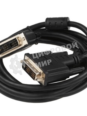 Кабель DVI-D single link Cablexpert CC-DVIL-BK-6, 19M/19M, 1.8м, CCS, черный, экран, феррит.кольца, пакет