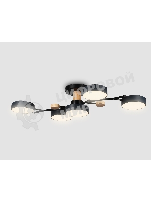 Светильник Ambrella light FL4835/5 BK черный 3000K-6400K 70W 830*400*160 (ПДУ ИК)