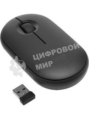 Мышь беспроводная Logitech Pebble M350 графитовый, 1000 dpi, радиоканал, Bluetooth, USB, кнопки - 3