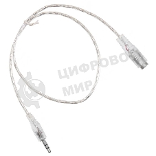 Кабель-удлинитель аудио Buro Jack/Plug 3.5мм (f) 1м. прозрачный