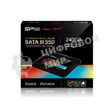Накопитель SSD SiliconPower Slim S55, 240Gb, SATA, 2.5