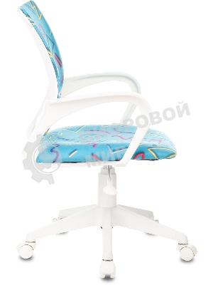 Кресло Бюрократ BuroKIDS 1 W Sticks 06 голубой, ткань, 120 кг