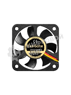 Вентилятор для корпуса ExeGate ExtraSilent ES05010S3P черный, 50 мм, 5000 об/мин, 28 дБ, 3 pin