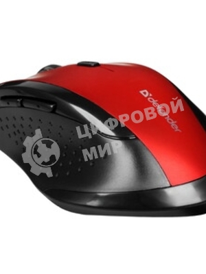 Мышь беспроводная Defender Accura MM-365 красный, 1600 dpi, радиоканал, USB, кнопки - 6