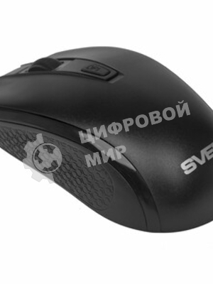 Мышь беспроводная SVEN RX-220W черный, 1600 dpi, радиоканал, USB, кнопки - 4