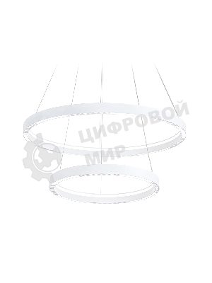 Подвесной светодиодный светильник Ambrella light FL5862/2 WH белый 45W 3000K/4200K/6400K D600/400*830 (без ПДУ)