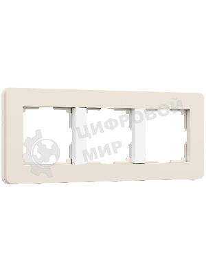 Рамка на 3 поста WERKEL Split (айвори/белый, soft-touch) W0033066
