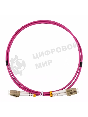 Кабель оптический REXANT 50-2611-2 Патч-корд волоконно-оптический (шнур) MM 50/125 (OM4), LC/UPC–LC/UPC, duplex, 3mm, LSZH 2м REXANT