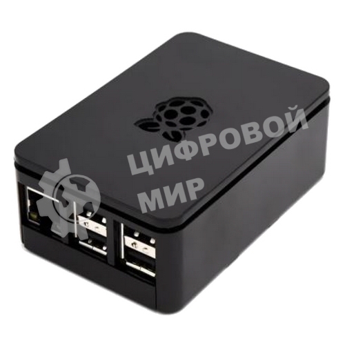 Компьютерный корпус ACD RA179 черный для микрокомпьютера Raspberry Pi 3 черный ABS Plastic case with Logo for Raspberry Pi 3