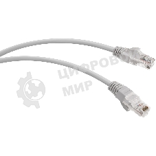 Патч-корд WRline WR-PC-RJ45-UTP-5E-2-GY UTP RJ-45 вил.-вилка RJ-45 cat.5e 2м серый LSZH (уп.:1шт)