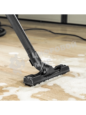 Строительный пылесос Denzel RVC20 желтый, 1400 Вт, уборка сухая/сбор воды/выдув, пылесборник мешок/контейнер, 20 л