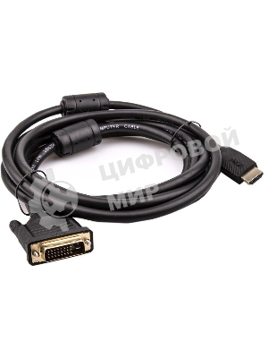 Кабель HDMI AM/DVI(24+1)M, 3 м, CU, 1080P@60Hz, 2F, VCOM CG484GD-3M