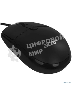 Мышь проводная Acer OMW401 черный, 2000 dpi, USB, кнопки - 4