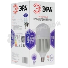 Лампа светодиодная ЭРА STD LED POWER T160-100W-6500-E27/E40 100 Вт колокол холодный дневной свет