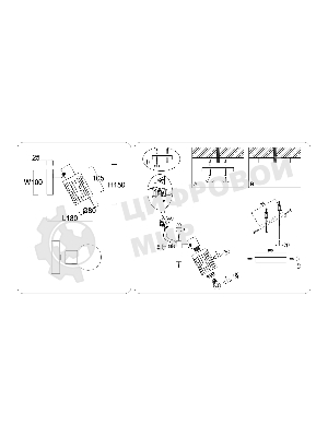 Светильник Ambrella light TR8663 WH белый E14 max 60W 180*100*150