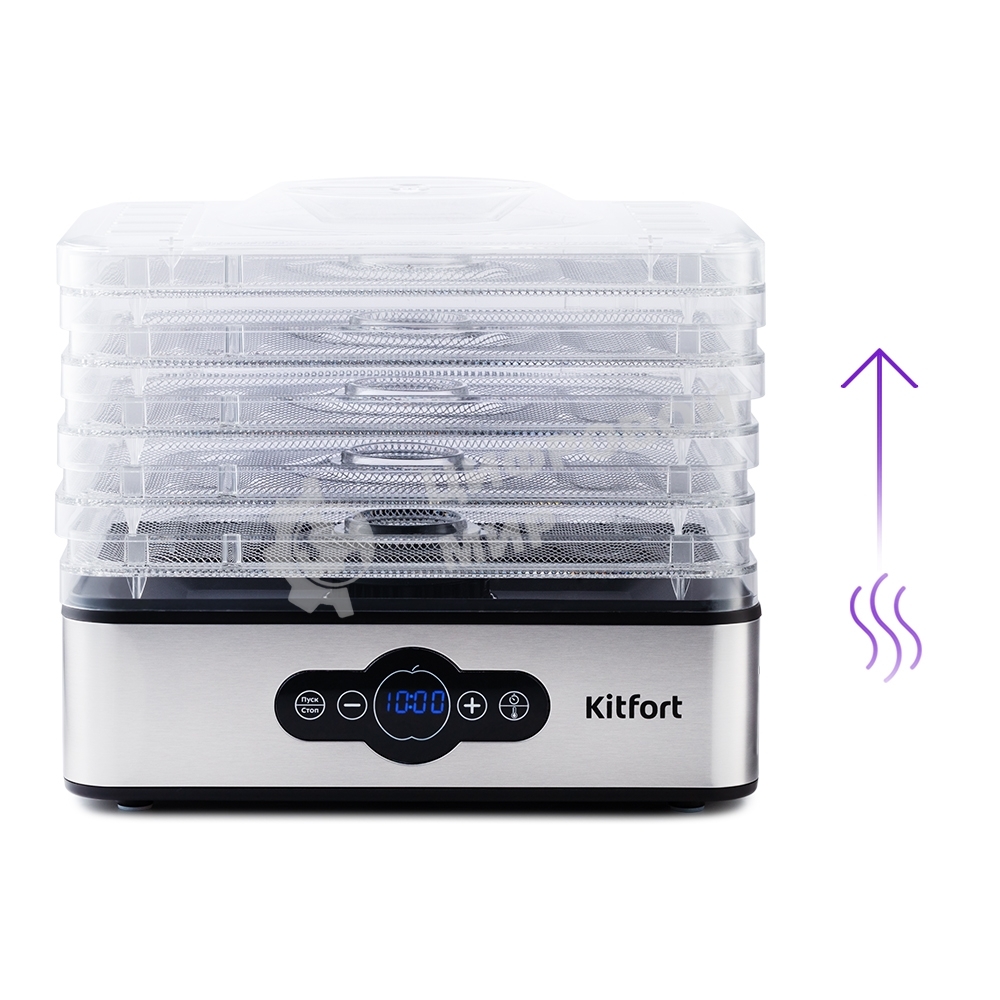 Сушилка для овощей и фруктов Kitfort KT-1914 5под. 240 Вт, черный