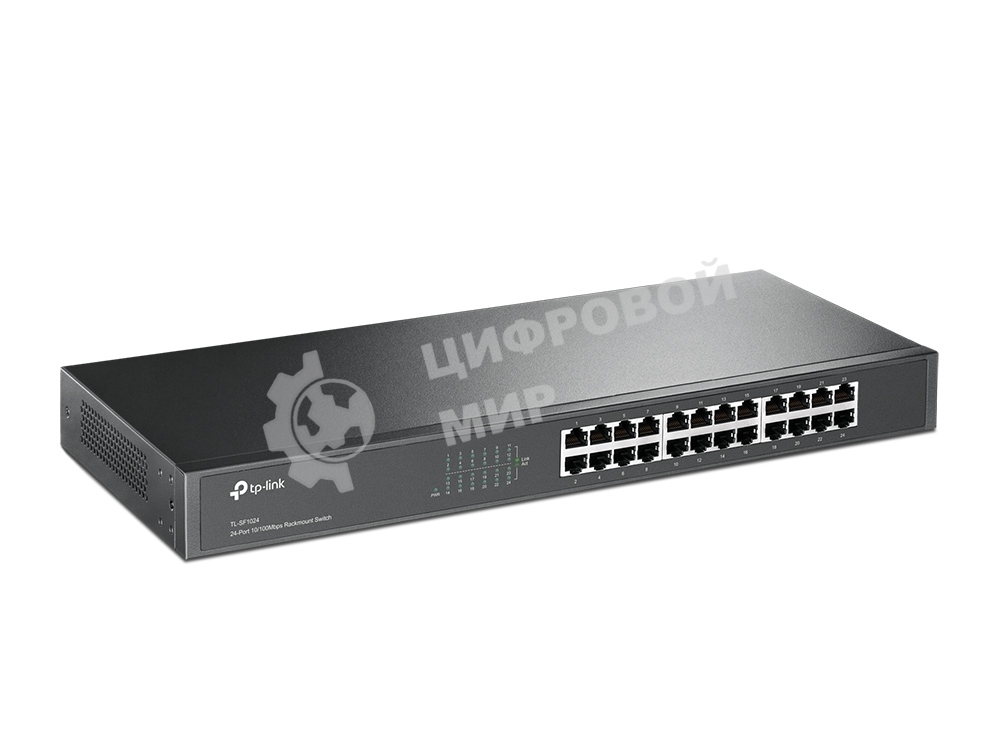 Коммутатор сетевой TP-Link SMB TL-SF1024 Коммутатор 24-port 10/100M Switch, 1U 19-inch rack-mountable steel case