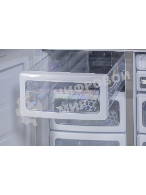 Холодильник Sharp SJGX98PWH белое стекло четырехкамерный 394/211л морозилка снизу, No Frost, Side by Side