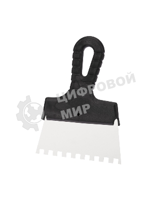 Шпатель фасадный Rexant 150 мм зуб 8х8 нержавеющая сталь, пластмассовая рукоятка