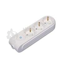 Колодка удлинителя 3-м с заземл. защ. шторки с выкл. Makel