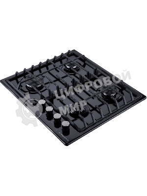 Газовая варочная панель Maunfeld EGHE.64.6CB/G, 4 конфорки, эмалированная сталь, черный